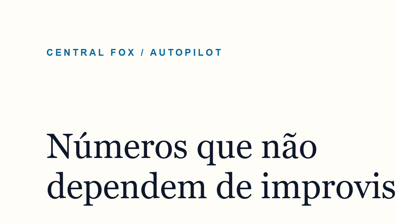 Apresentação demonstrativa de Autopilot