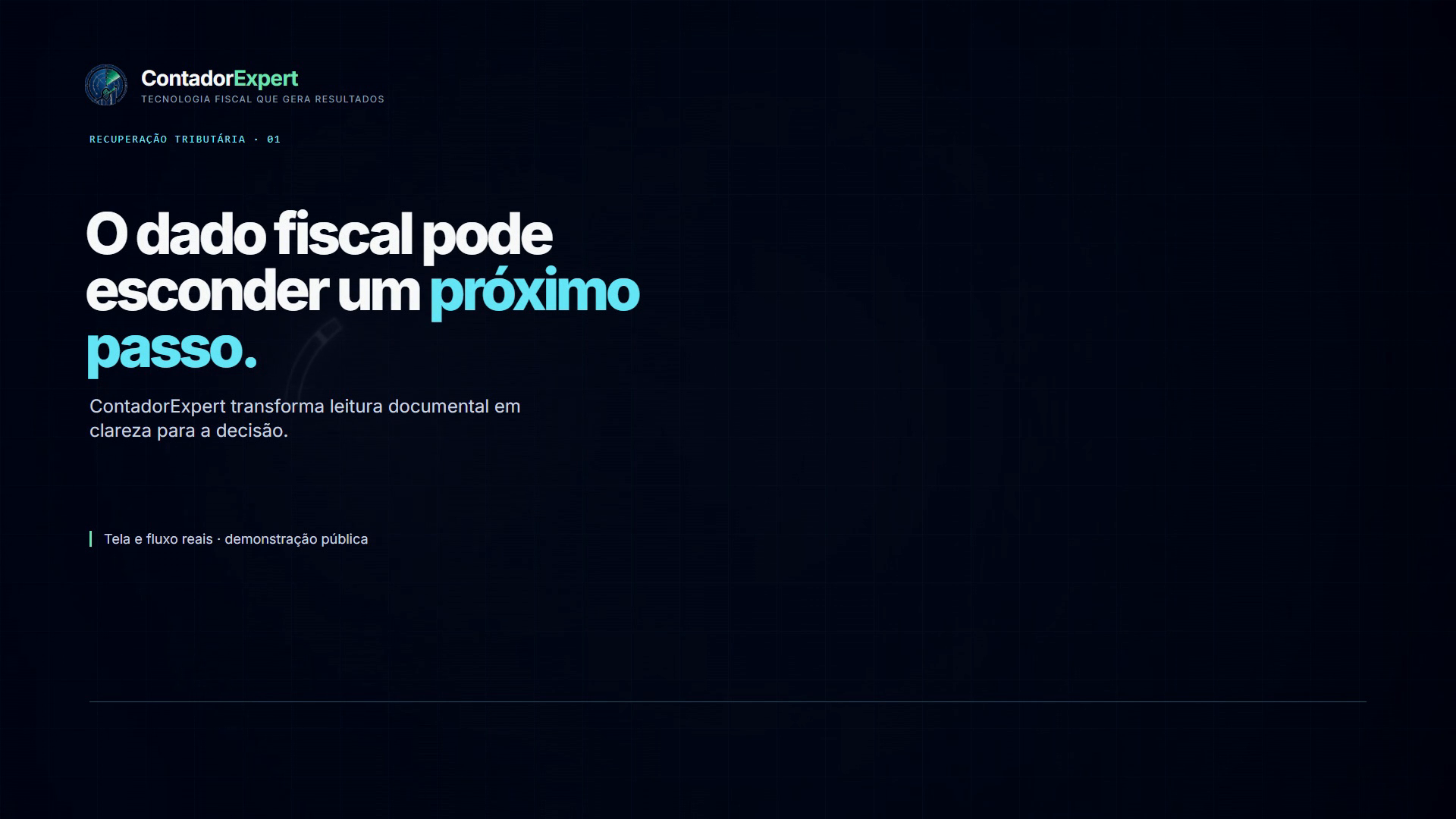 Apresentação demonstrativa de ContadorExpert