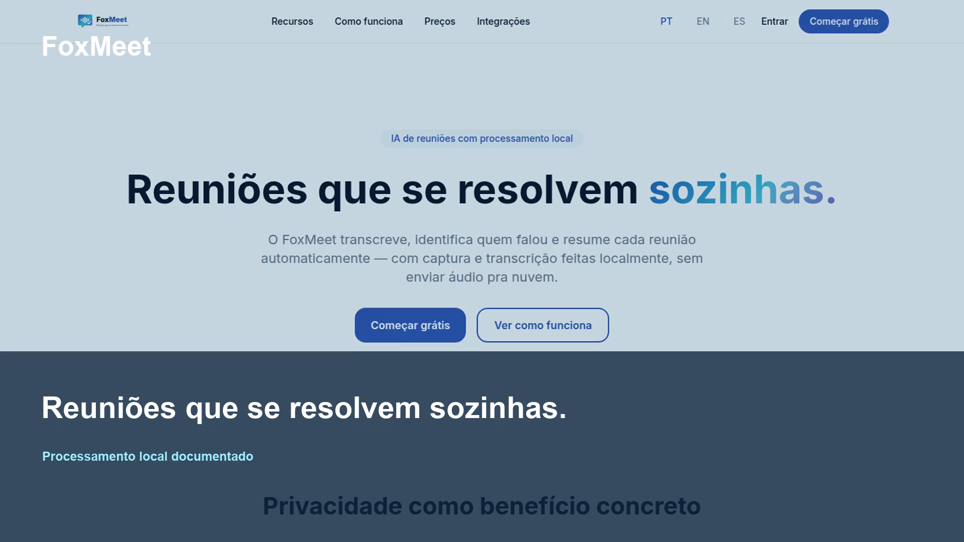 Demo del producto: FoxMeet