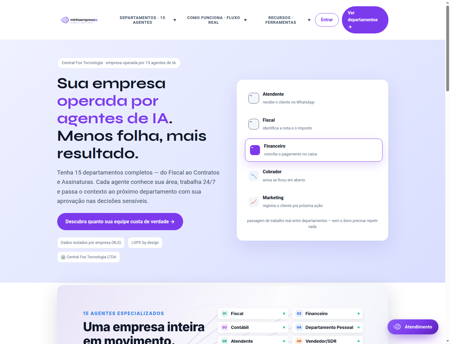 Demo del producto: MinhaEmpresaIA